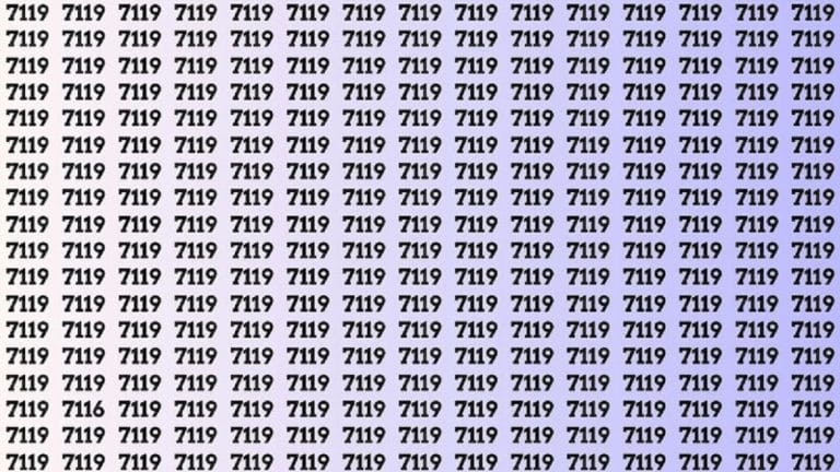 Seules les personnes avec une vision d&rsquo;aigle peuvent trouver le 7116 caché parmi les 7119 en moins de 13 secondes
