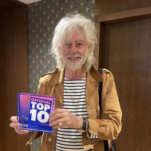 Bob Geldof reçoit le prix spécial des graphiques officiels pour Just for Oneh Day - The Live Aid Musical Album
            

